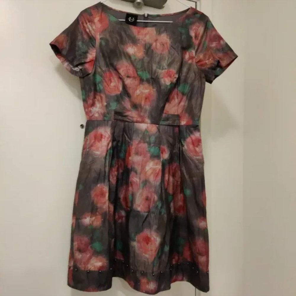 Purple floral dress